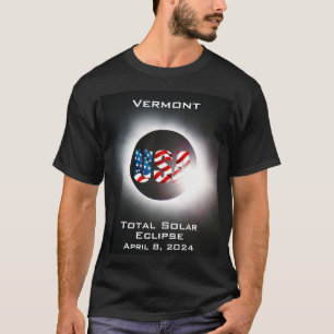 Vermont USA Totale zonsverduistering 8 april 2024 T-shirt