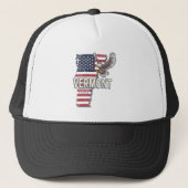 Vermont Verenigde Staten Retro State Kaart Vereni Trucker Pet (Voorkant)