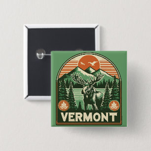 Vermont Vierkante Button 5,1 Cm