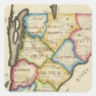 Vermont Vierkante Sticker