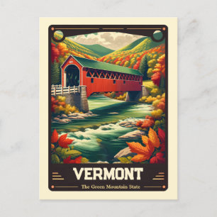Vermont Vintage van patriottische spirit Briefkaart
