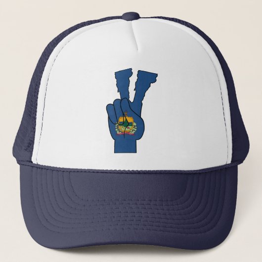 Vermont Vlag Vredesteken Trucker Pet (Voorkant)