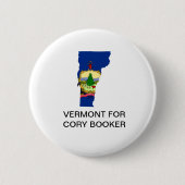 VERMONT VOOR CORY BOOKER 2020 Button (Voorkant)