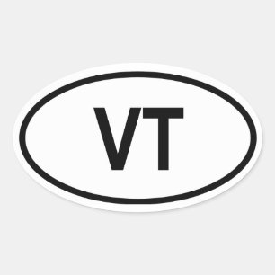 Vermont "VT" Ovale Sticker