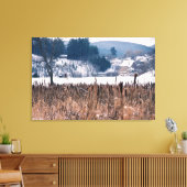 Vermont Winter Cattails Scène Toile Enveloppée (Insitu(Salon))