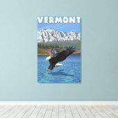 VermontEagle Vist Canvas Afdruk (Insitu (Houten vloer))