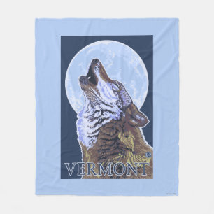 VermontHowling Wolf Fleece Deken