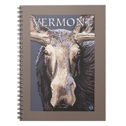 VermontMoose Up Close Notitieboek (Voorkant)