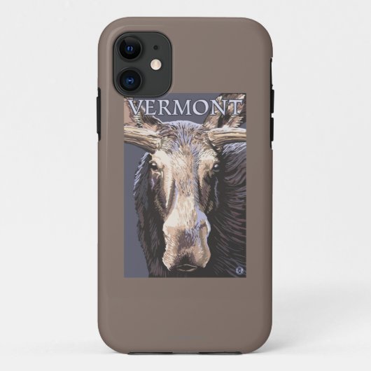 VermontMoose van dichtbij Case-Mate iPhone Case (Achterkant)