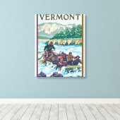 VermontRiver Rafting Scene Canvas Afdruk (Insitu (Houten vloer))