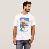 VermontSkier Carrying Skis T-shirt (Voorkant volledig)