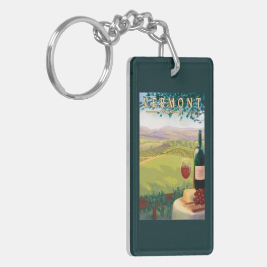 VermontWine Country Scene Sleutelhanger (Voorkant Links)