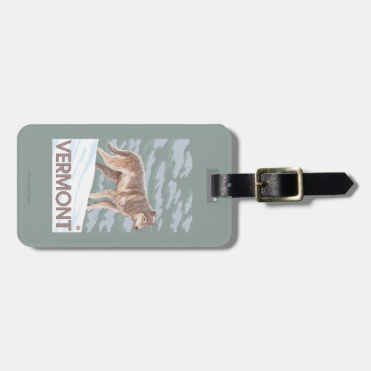 VermontWolf Scene Bagagelabel (Voorkant horizontaal)