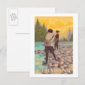 VermontWomen Fly Fishing Scene Briefkaart (Voorkant / Achterkant)