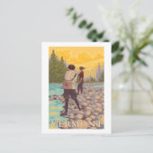 VermontWomen Fly Fishing Scene Briefkaart (Staand voorkant)