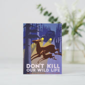 Vermoord onze wilde dieren niet briefkaart (Staand voorkant)