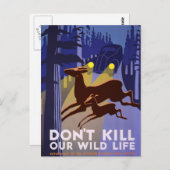 Vermoord onze wilde dieren niet briefkaart (Voorkant / Achterkant)