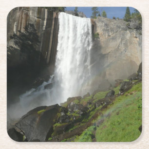 Vernal Falls I in Yosemite National Park Vierkante Kartonnen Onderzetter