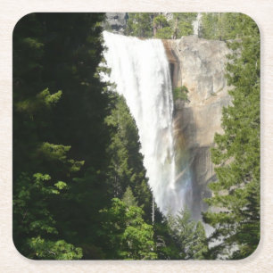 Vernal Falls II in Yosemite National Park Vierkante Kartonnen Onderzetter