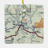 Vernal Utah  Map Keramisch Ornament (Voorkant)