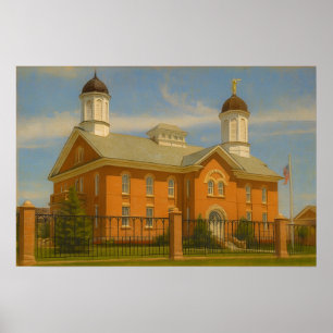 Vernal Utah Tempel Schildering™ LDS Muurkunst Post Poster