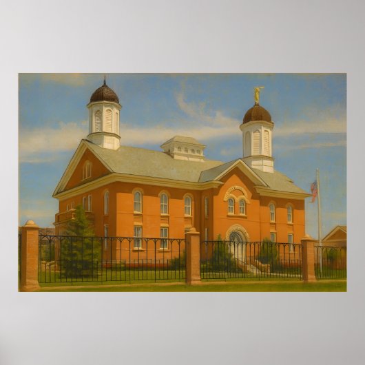 Vernal Utah Temple Painting™ LDS Wall Art Poster (Voorkant)