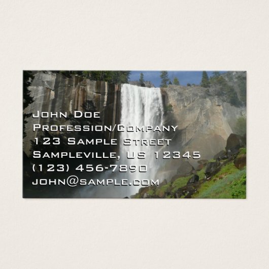 Vernale Herfsten I in het Nationaal Park Yosemite Visitekaartje (Voorkant)