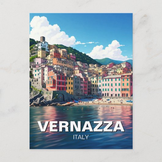 Vernazza, Cinqua Terra Magnet Briefkaart (Voorkant)