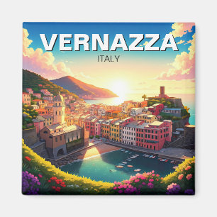 Vernazza, Cinqua Terra Magnet zonsondergang Magneet