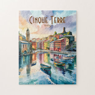 Vernazza Cinque Terre Italië Aquarel Op Maat Legpuzzel