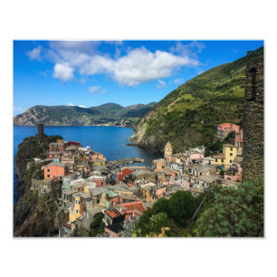 Vernazza, Cinque Terre, Italië - Foto afdrukken Afdruk