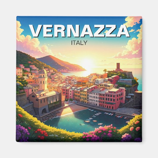 Vernazza, coucher de soleil de Cinqua Terra Magnet (Devant)