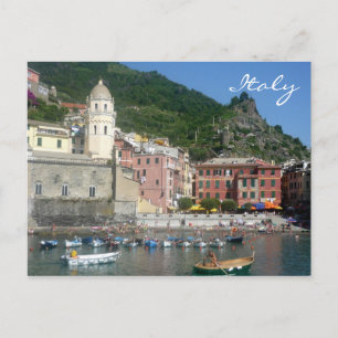 vernazza italiaanse boten briefkaart
