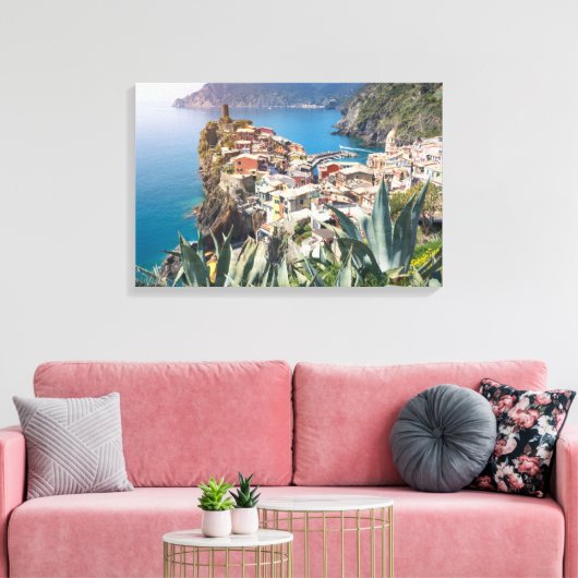 Vernazza, stad Cinque Terre Canvas Afdruk (Insitu (Woonkamer))