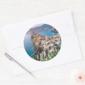 Vernazza, stad Cinque Terre Ronde Sticker (Envelop)