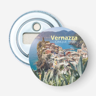Vernazza stad in de Cinque Terre Button Flesopener
