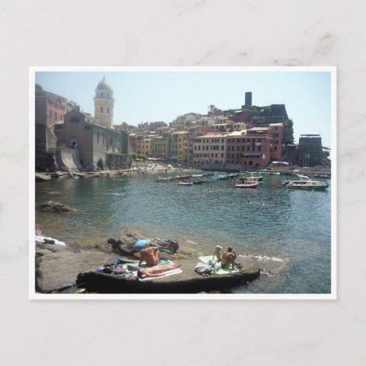 vernazza sunbake briefkaart (Voorkant)
