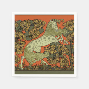 Verneuil Art Nouveau Paard: Vintage Equestrian Servetten