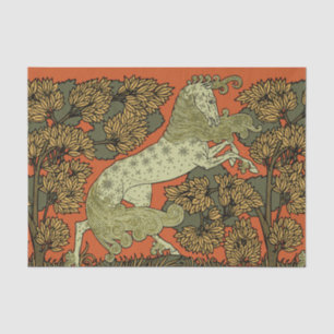 Verneuil Art Nouveau Paard: Vintage Equestrian Tissuepapier