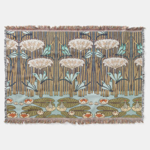 Verneuil Waterlelie Libelle Art Nouveau: Antiek Deken