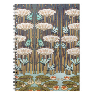 Verneuil Waterlelie Libelle Art Nouveau: Antiek Notitieboek