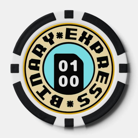 Vernevelaar: Binary Express Casino Poker Chips (Voorkant)