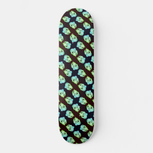 Vernield marmer abstracte moderne kunst wit groen skateboard