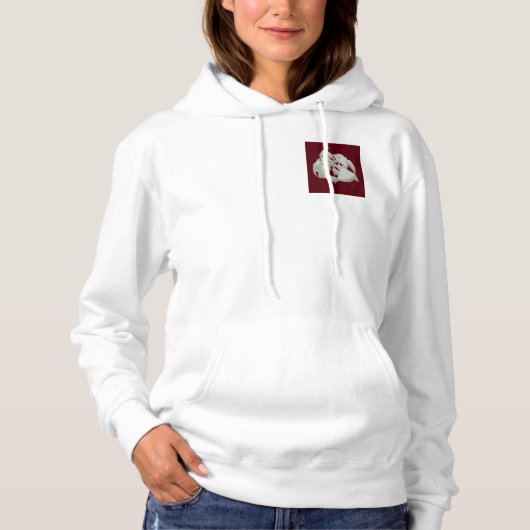 Vernield marmer abstracte moderne kunst witte prui hoodie (Voorkant)