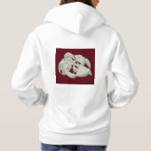 Vernield marmer abstracte moderne kunst witte prui hoodie (Achterkant)