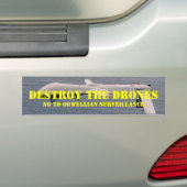 Vernietig de Drones Bumpersticker (Op auto)