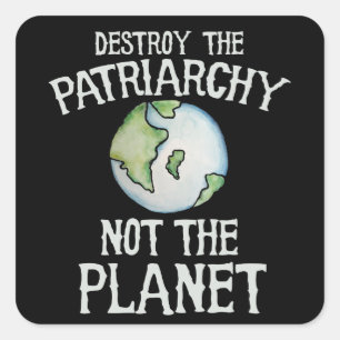 Vernietig de patriarchie niet het shirt van de pla vierkante sticker