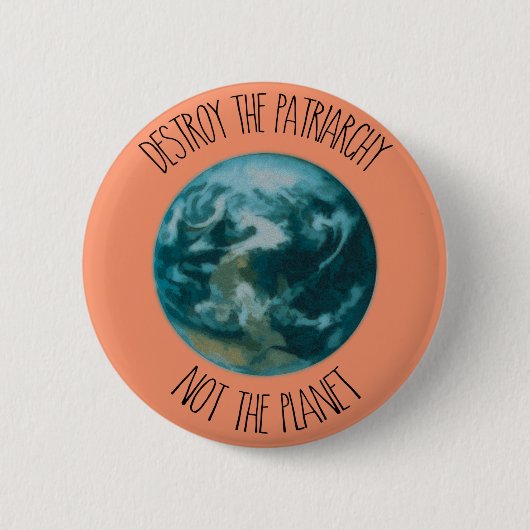 Vernietig de patriarchy feminist ronde button 5,7 cm (Voorkant)