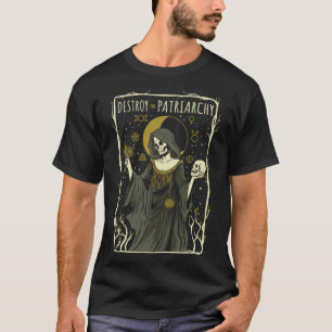 Vernietig de Patriarchy Feminist Tarot Death Kaart T-shirt
