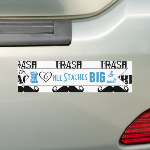 Vernietig de Stache Mustache Retro Hipster niet Bumpersticker